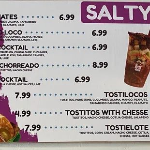 a menu for a mexican restaurant