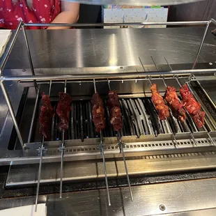 Lamb and beef skewers