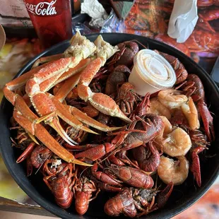 Special they had for the day. Crawfish, snow crab and shrimp.
