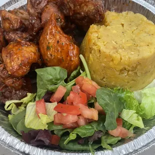 Mofongo con pollo