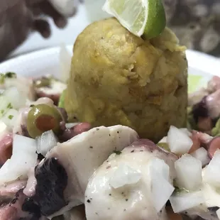 Mofongo with Octopus