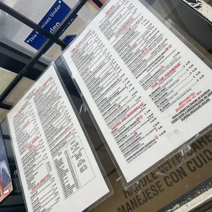 Menus