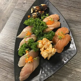 sushi, food, sashimi, sushi and sashimi