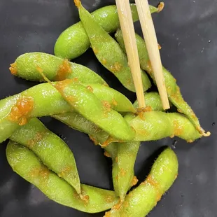Spicy Garlic Edamame