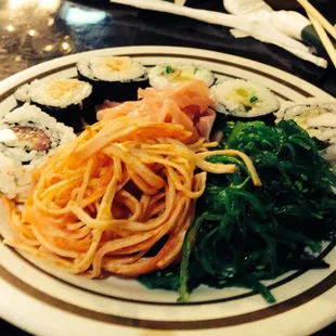 Fresh sushi!!! Seaweed salad!!!