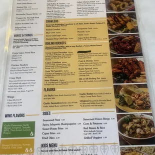 a menu for a mexican restaurant