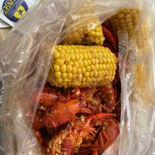 Crawfish, garlic butter hot