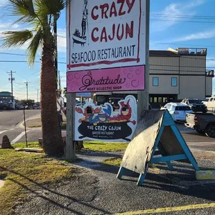 Sign out front on the street.
