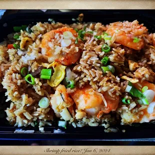 Huge shrimp fried rice. The best!