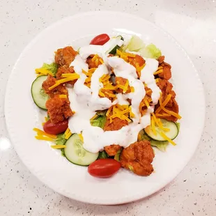 Crazy Buffalo Chicken Salad with Ranch Dressing