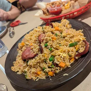 Sausage and jalapeno fried rice