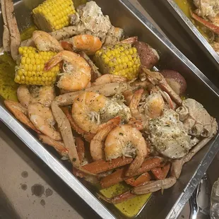 Shrimp Headless and Snow Crab Legs