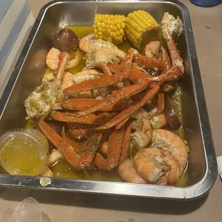 Shrimp Headless and Snow Crab Legs
