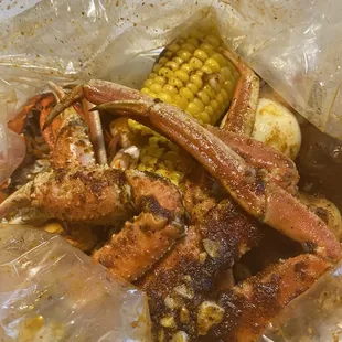 Crab, shrimp and lobster Cajun boil