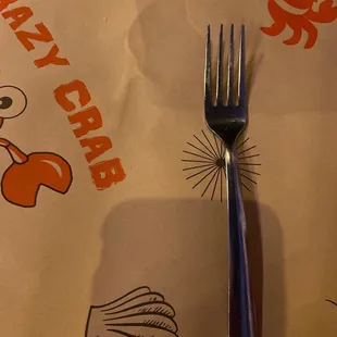 a fork, no food
