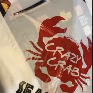 a pair of scissors and a plastic bag