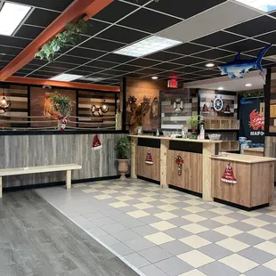 he inside of a fast food restaurant