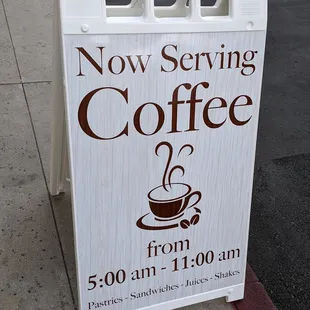 Now serving coffee!