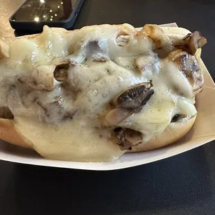 Mushroom and Swiss Dog