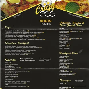 Breakfast Menu