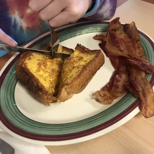 French toast and bacon