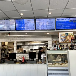 the menus
