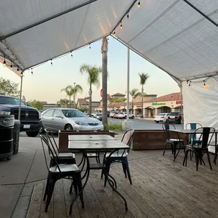 outside