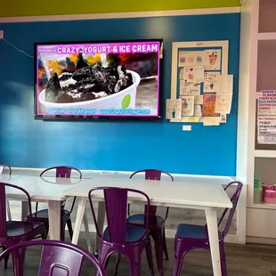 a tv mounted on the wall