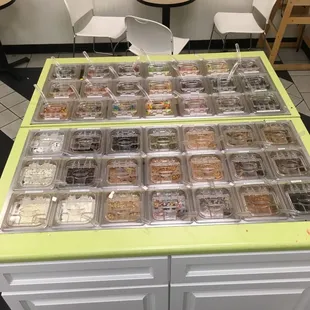 Condiments galore for Crazy for Yogurt!