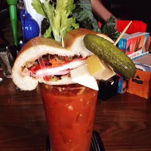 Muffuletta Bloody Mary!