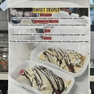 Sweet crepes.