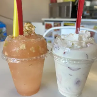 Left -  Raspado de Guayaba, right - Nina Fresa