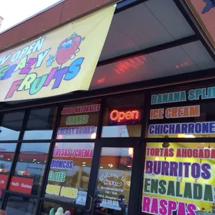The front sign