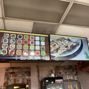 a pizza menu