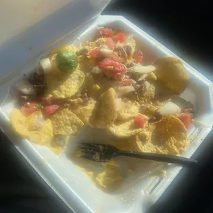 After I was done and didn&apos;t want anymore. Steak nacho