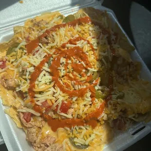 Chicken nachos no pico