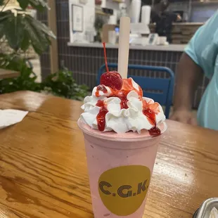 Strawberry milkshake