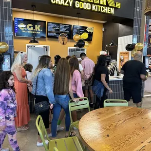 customers at the crazy good kitchen