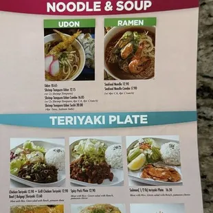 Updated menu from old pics on yelp