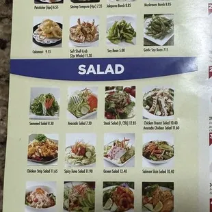 Updated menu from the old ones on Yelp
