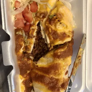 Beef wet burrito. Needed more sauce.