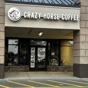 Front door and facade sign at Peters township location.