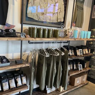 a variety of items on display