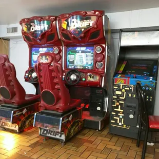 a row of arcade machines
