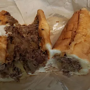 the inside of a sub sandwich
