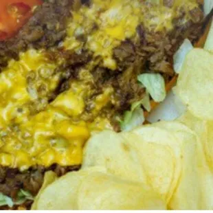 a plate of food on a table