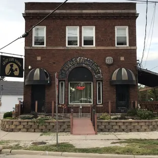 the front of the building