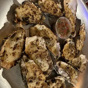 Grilled oysters