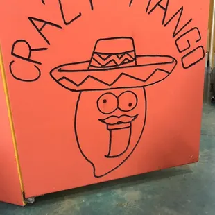 a drawing of a man wearing a hat