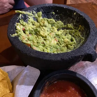 Table-side chunky guacamole. Excellently prepared and tastes amazing